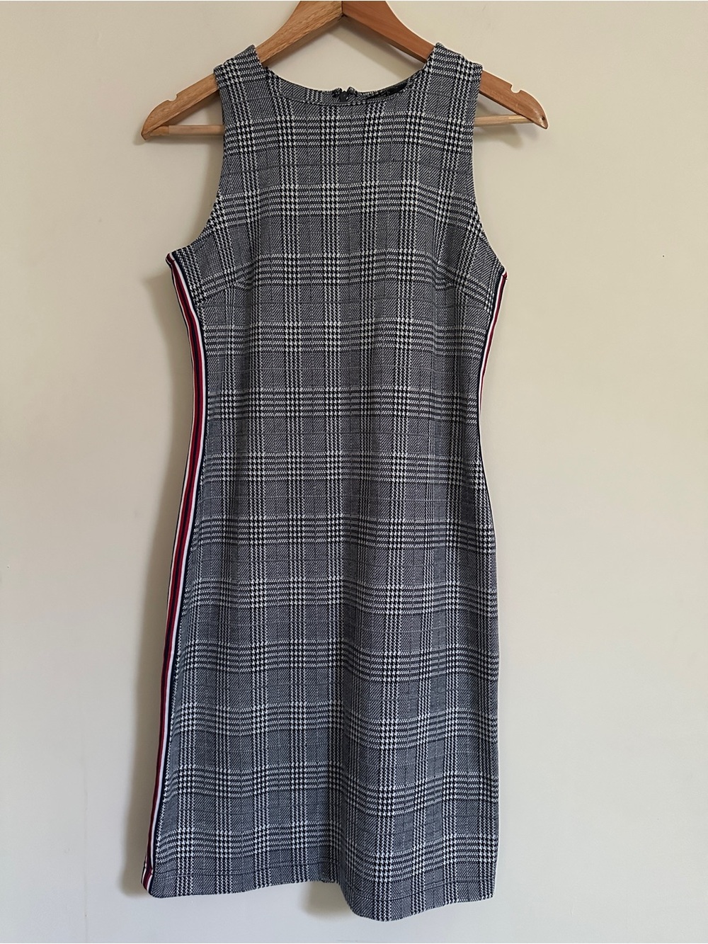 Banana Republic Plaid Dress with Side Stripe